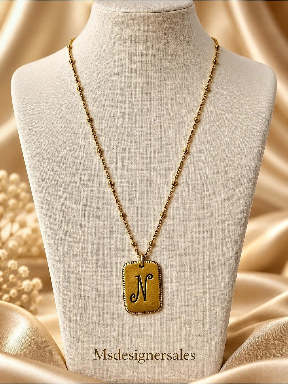 Initial Necklace Gold 282